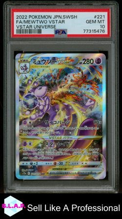 FA/MEWTWO VSTAR POKEMON JAP SWSH VSTAR UNIVERSE 2022 221 PSA 10 - Image 1