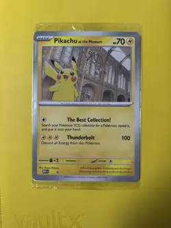 Pikachu at the Museum Pokemon x Natural History Museum Jumbo card - Image 1