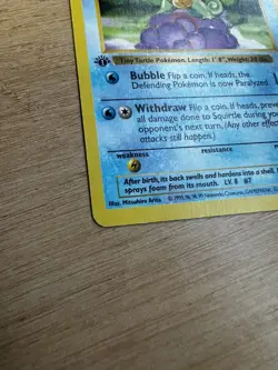 Pokemon TCG Squirtle 63/102 Base Set 1st Edition Shadowless 1999 VTG WOTC MP - Image 4