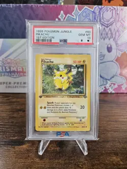 Pokemon Jungle 1st Edition Pikachu PSA 10 1999 #60/64 - Image 1