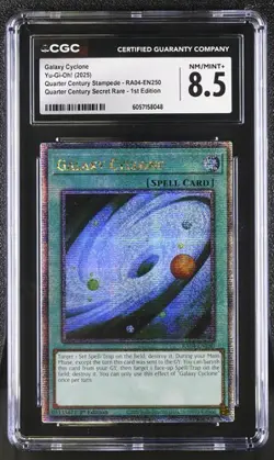 Galaxy Cyclone *CGC 8.5* RA04-EN250 *Quarter Century Secret Rare* Yugioh - Image 1