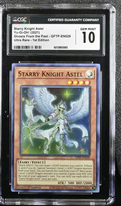CGC 10 Starry Knight Astel GFTP-EN029 1st Edition Yu-gi-oh! Ghosts From the Past - Image 1
