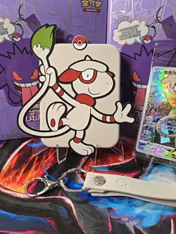 Pokemon TCG Card Display Key Chain Smeargle Chinese Sword & Shield - Image 2