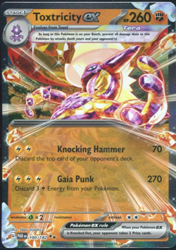 Toxtricity ex 100/182 Paradox Rift Double Rare Holo Pokemon Card NM - Image 1