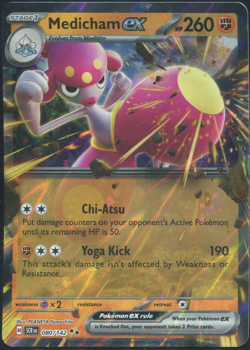 Medicham EX 080/142 S&V Stellar Crown Holo Double Rare Pokemon Card NM - Image 1