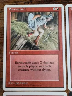 4x MTG Earthquake NM Rare ⭐2x Core 4th Edition ⭐6th M10 ⭐10 HQ PIC 1995 Magic x4 - Image 3