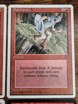 4x MTG Earthquake NM Rare ⭐2x Core 4th Edition ⭐6th M10 ⭐10 HQ PIC 1995 Magic x4 - Image 4