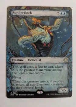 1x Sunderflock Showcase NM - ECL Magic MTG Elementals x1 - Image 1
