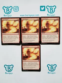 4 Tribal Flames,PLAYSET,SP-MP,Modern Masters 2015,Common,MTG,Barngey's,Singles - Image 1