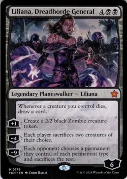 MTG Liliana, Dreadhorde General (176) | NM | Foundations {FDN} - Image 1