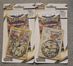 2 x Pokemon Brilliant Stars Blister Booster Packs Eevee Flapple Promos - Image 1