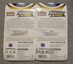 2 x Pokemon Brilliant Stars Blister Booster Packs Eevee Flapple Promos - Image 2