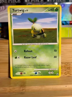 TURTWIG 77/100 Majestic Dawn Unlimited Vintage Pokemon TCG Lightly Played - Image 1