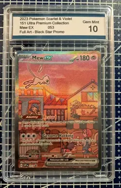 2023 Pokemon Mew EX 053 Scarlet & Violet Black Star Promo 151 Holo Gem Mint 10 - Image 1
