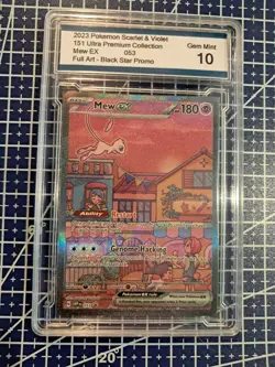 2023 Pokemon Mew EX 053 Scarlet & Violet Black Star Promo 151 Holo Gem Mint 10 - Image 2