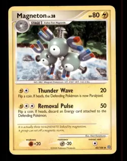 2X Pokemon Card Magneton LV.36 Stormfront 43/100 MODERATELY PLAYED Uncommon TCG! - Image 1