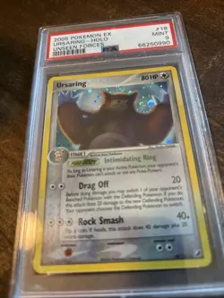 Pokemon 2005 TCG EX Unseen Forces PSA 9 Holo Ursaring 18/115 - Image 3