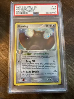Pokemon 2005 TCG EX Unseen Forces PSA 9 Holo Ursaring 18/115 - Image 4