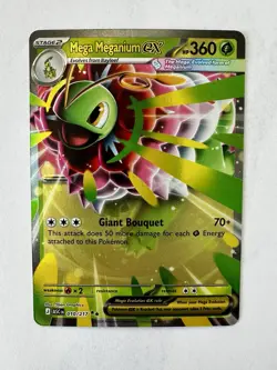 Pokemon MEGA MEGANIUM EX 010/217 - Ascended Heroes - ULTRA RARE HOLO - MINT - Image 1