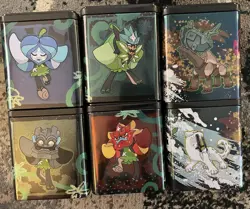 LARGE Pokemon TCG ETB/Tin Pokeball Lot EMPTY Boxes - W Stickers / Promos Holders - Image 3