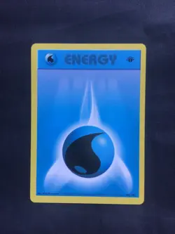 Pokemon Cards: Base Set 1st Edition Common: Water Energy 102/102 - Image 1