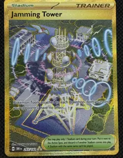Jamming Tower 243/182 Sv10: Destined Rivals Gold Hyper Rare Pokemon TCG - Image 3