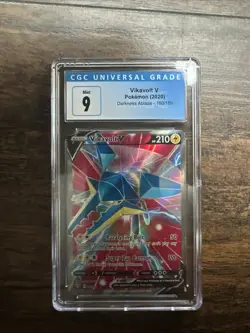 Pokemon 2020 Darkness Ablaze Vikavolt V 180/189 CGC 9 NM Blue Slab with Subs - Image 1