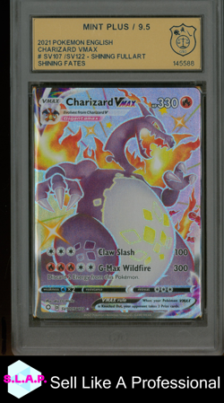 CHARIZARD VMAX POKEMON SV107/SV122 2021-SHINING FA SHINING FATES ENG GSG 9.5 - Image 1