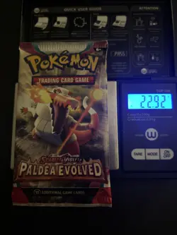 Heavy 22.92g Pokemon Sealed Paldea Evolved Booster Pack - Image 1