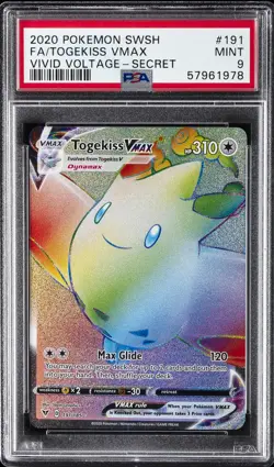 2020 POKEMON SWORD & SHIELD VIVID VOLTAGE SECRET FULL ART/TOGEKISS VMAX PSA 9 - Image 1