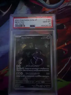 Mewtwo 183/165 AR Pokemon 151 SV2a JP Art Rare PSA 10 Gem Mint 2023 - Image 1