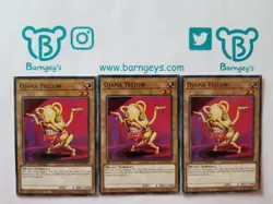 3 Ojama Yellow,PLAYSET,SGX1,1st Editi,Speed Duel,Common,Yugioh,Barngey's,Singles - Image 1