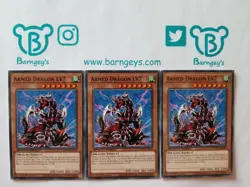 3 Armed Dragon LV7,PLAYSET,SGX1,1st E,Speed Duel,Common,Yugioh,Barngey's,Singles - Image 1