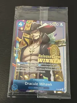 Dracule Mihawk (OP11 Release Event Winner) P-081 One Piece Promotion - Sealed - Image 1