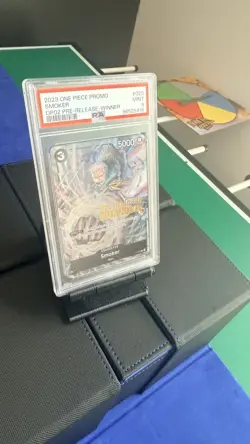 2023 ONE PIECE PROMOS PARAMOUNT WAR PRE-RELEASE-WINNER #025 SMOKER PSA 9 - Image 2
