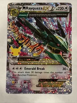 Pokemon TCG M Rayquaza EX Celebrations Classic Collection Holo Ultra Card 76/108 - Image 1
