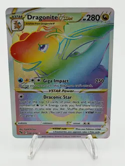 Dragonite VSTAR (Rainow) Pokemon GO 081/078 Secret Rare Pokemon Card NM - Image 1