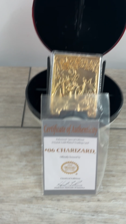 Pokemon 1999 23k Gold Plated Charizard Trading Card Burger King Promo COA #06 - Image 2