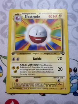 Electrode 18/64 - 1st Edition Jungle Error Misprint - Pokemon Card MP/HP - Image 1