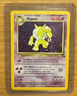 Hypno 8/62 Holo Rare Pokemon Card Fossil Set Vintage 1999 WOTC NM NP - Image 1