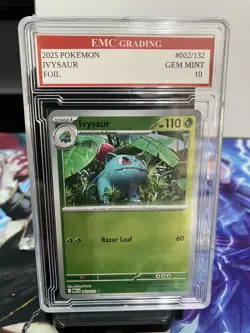IVYSAUR 2025 FOIL #002/132 Pokemon Card GRADED 10 TCG CCG - Image 1