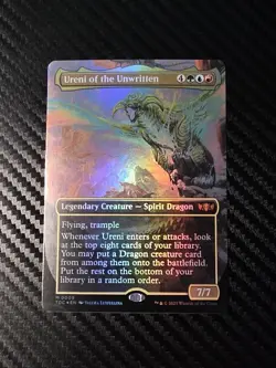 MTG Ureni of the Unwritten (Borderless) Commander: Tarkir: Dragonstorm Foil TCG - Image 1