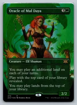 MTG Double Masters 2022 370 Oracle of Mul Daya Bordlerss Foil Rare Creature - Image 1