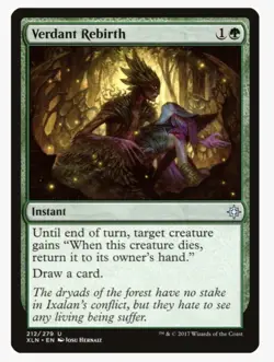 Verdant Rebirth | MTG XLN | EDH Protection Cantrip Recursion Card Draw | LP - Image 1