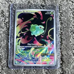 Pokemon TCG Bulbasaur 133/132 Mega Evolution Stamped Holo Illustration Rare - Image 1