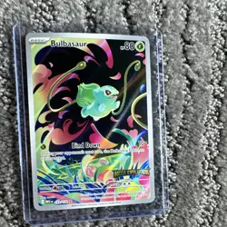 Pokemon TCG Bulbasaur 133/132 Mega Evolution Stamped Holo Illustration Rare - Image 3