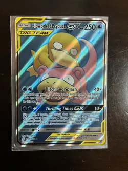 Pokemon Slowpoke & Psyduck GX TAG TEAM Ultra Rare Full Art Holo 217/236 - Image 2