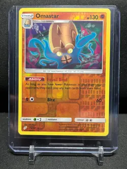 Omastar 76/181 Reverse Holo Rare Pokemon 2019 S&M Team Up LP - Image 1