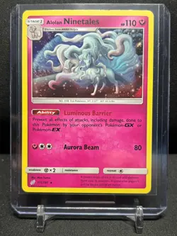 Alolan Ninetales 111/181 Holo Rare Pokemon 2019 S&M Team Up LP - Image 1