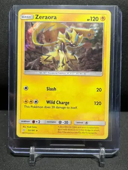 Zeraora 52/181 Holo Rare Pokemon 2019 S&M Team Up LP - Image 1